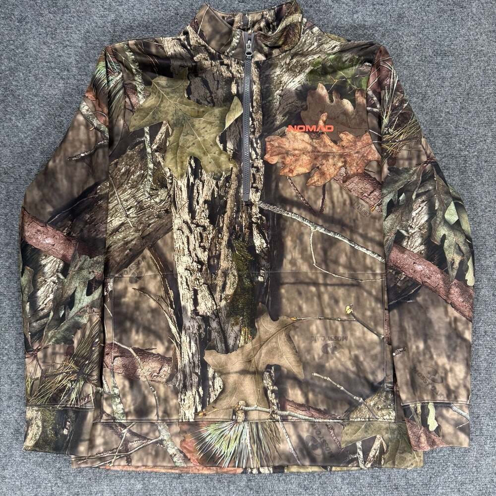 Nomad Men's 1/4 Zip Camo Pullover Mossy Oak Break-Up Country Size M